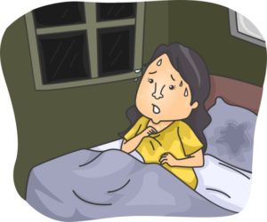 night sweats before period in 30s