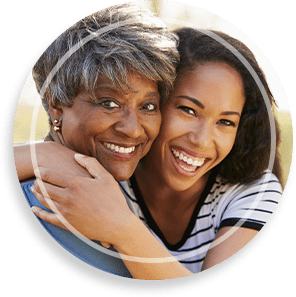 Portrait of senior mother with adult daughter