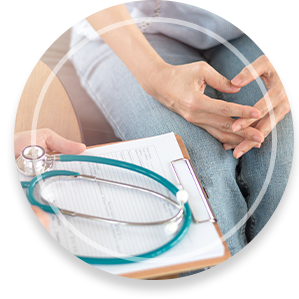 Doctor and patient healthcare concept. Gynecologist physician consulting and examining woman patient health in Obstetrics and Gynecology department in medical hospital health service center.